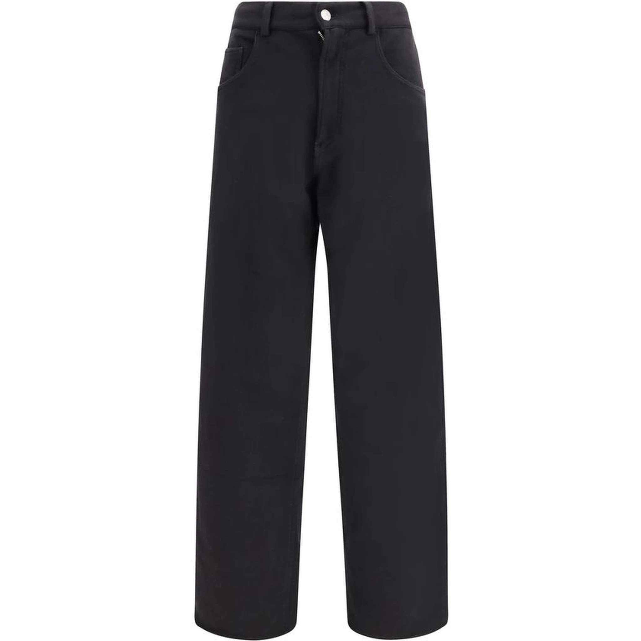 Black Cotton Athletic Pants