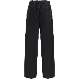 Black Cotton Athletic Pants