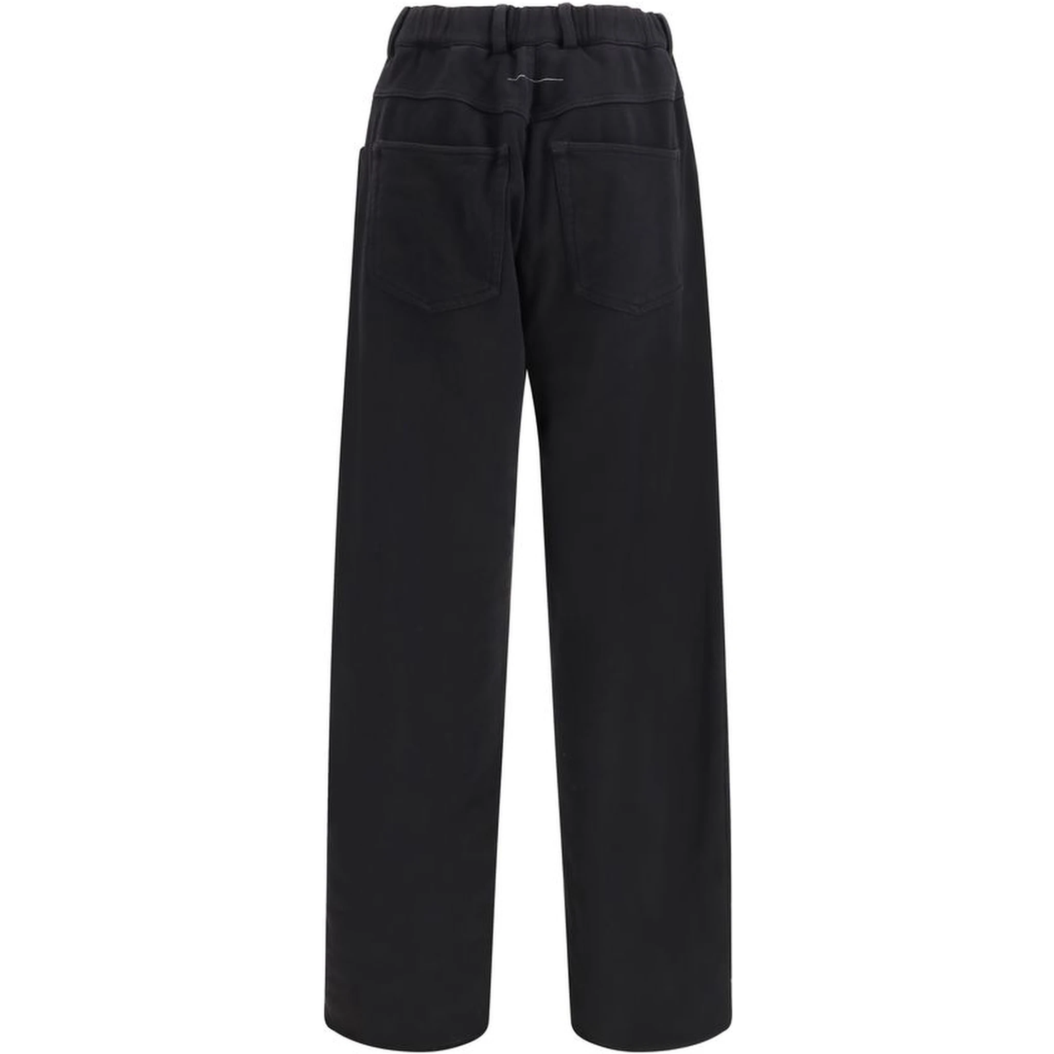 Black Cotton Athletic Pants