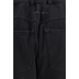 Black Cotton Athletic Pants