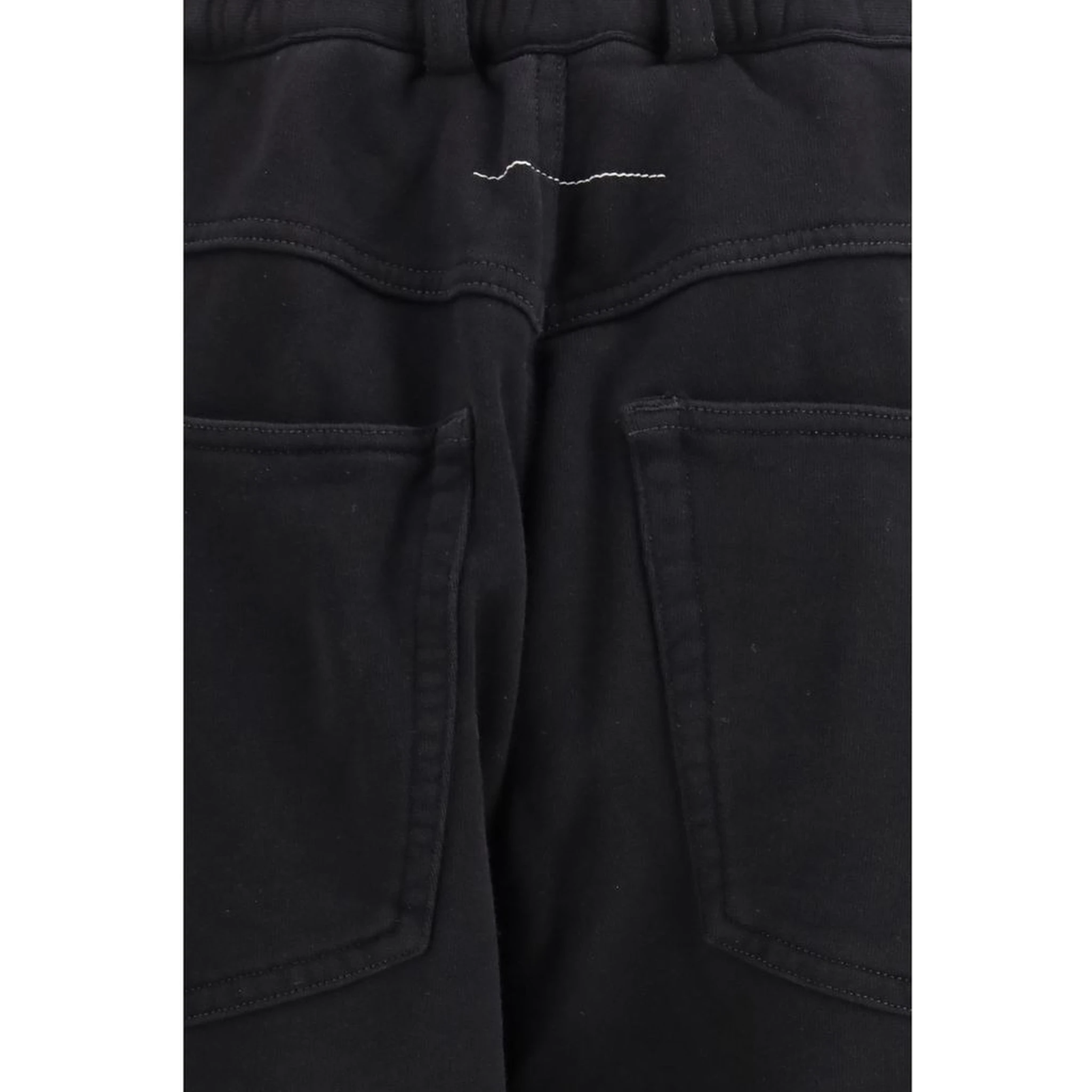 Black Cotton Athletic Pants