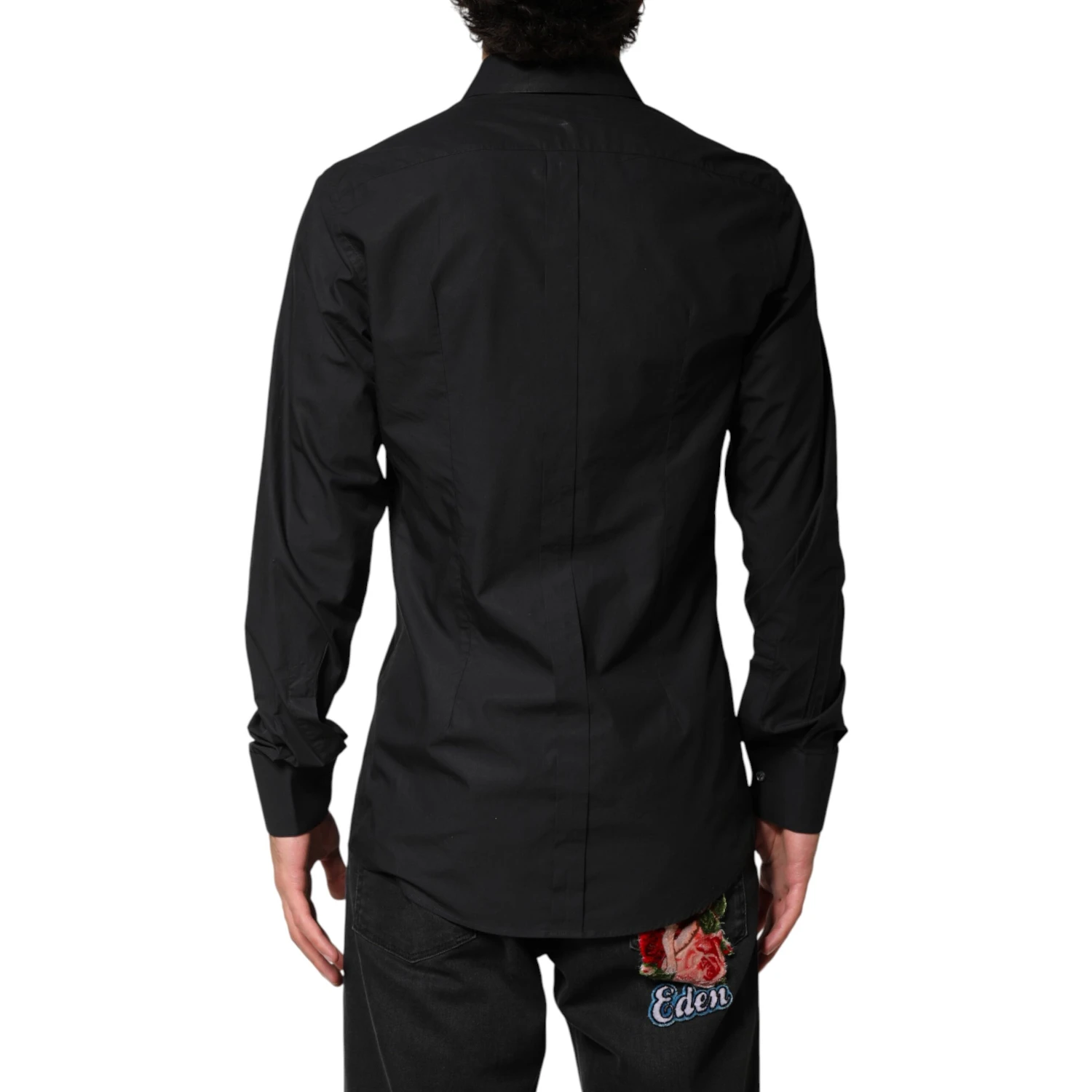 Black GOLD Cotton Men Dress Formal Shirt