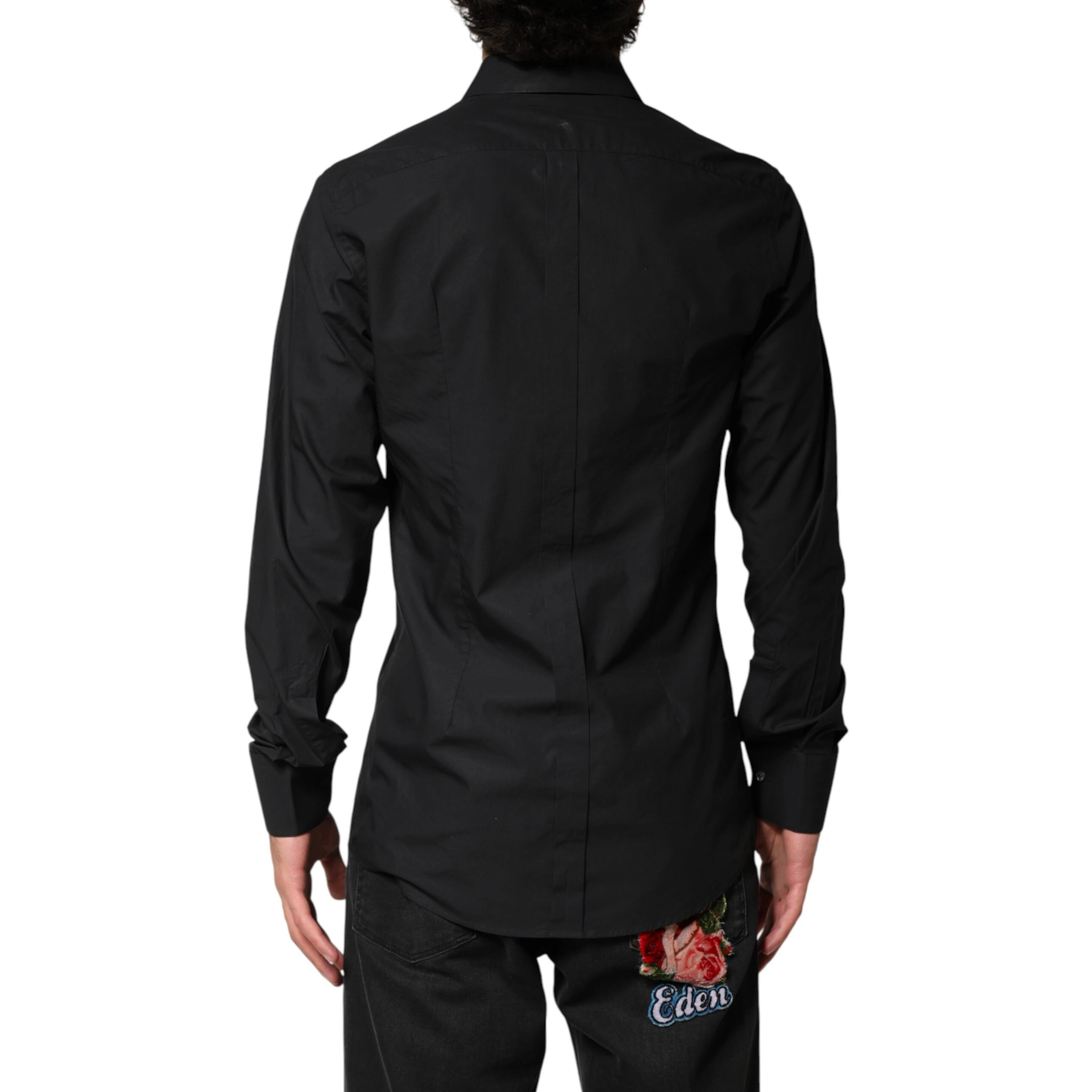 Black GOLD Cotton Men Dress Formal Shirt
