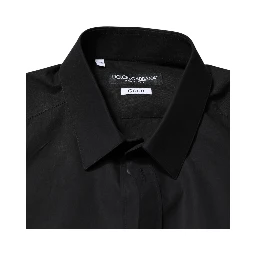 Black GOLD Cotton Men Dress Formal Shirt