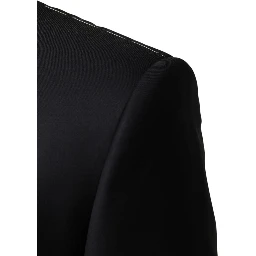 Black Wool Single Breasted 3 Piece Men Suit