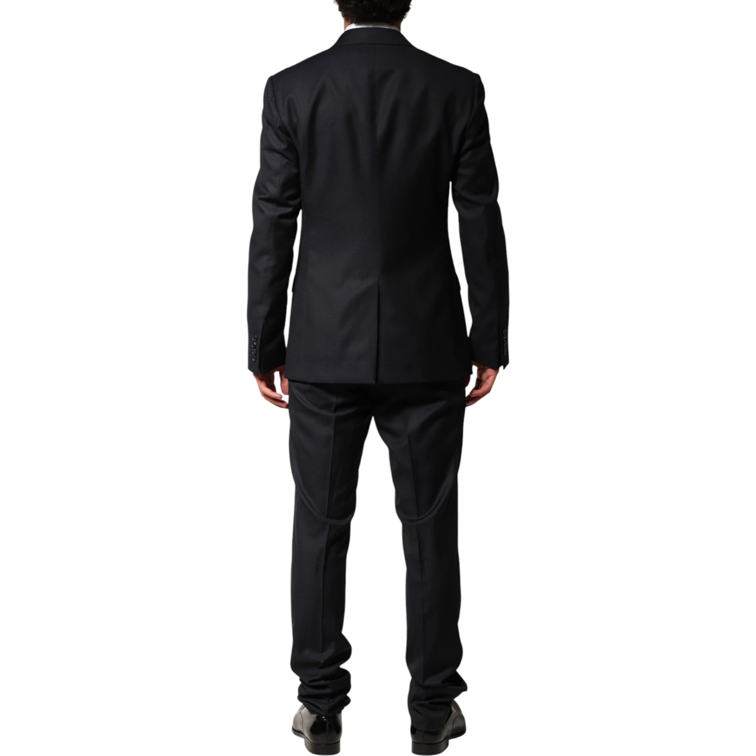 Black Wool Single Breasted Men 2 Piece Suit