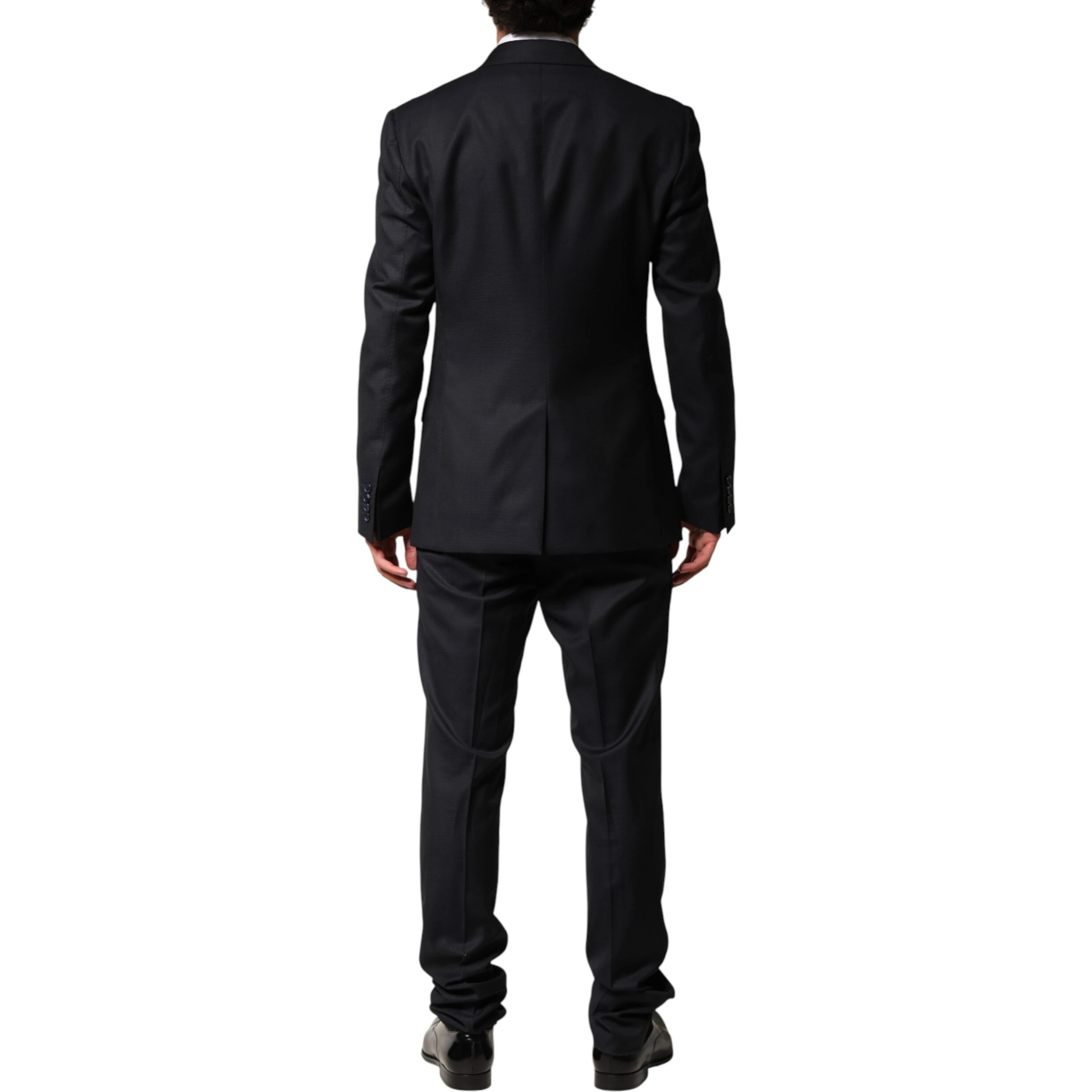 Black Wool Single Breasted Men 2 Piece Suit