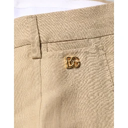 Beige Linen Single Breasted 2 Piece Suit