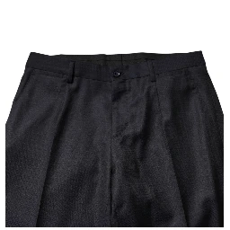 Black Wool Single Breasted Men 2 Piece Suit