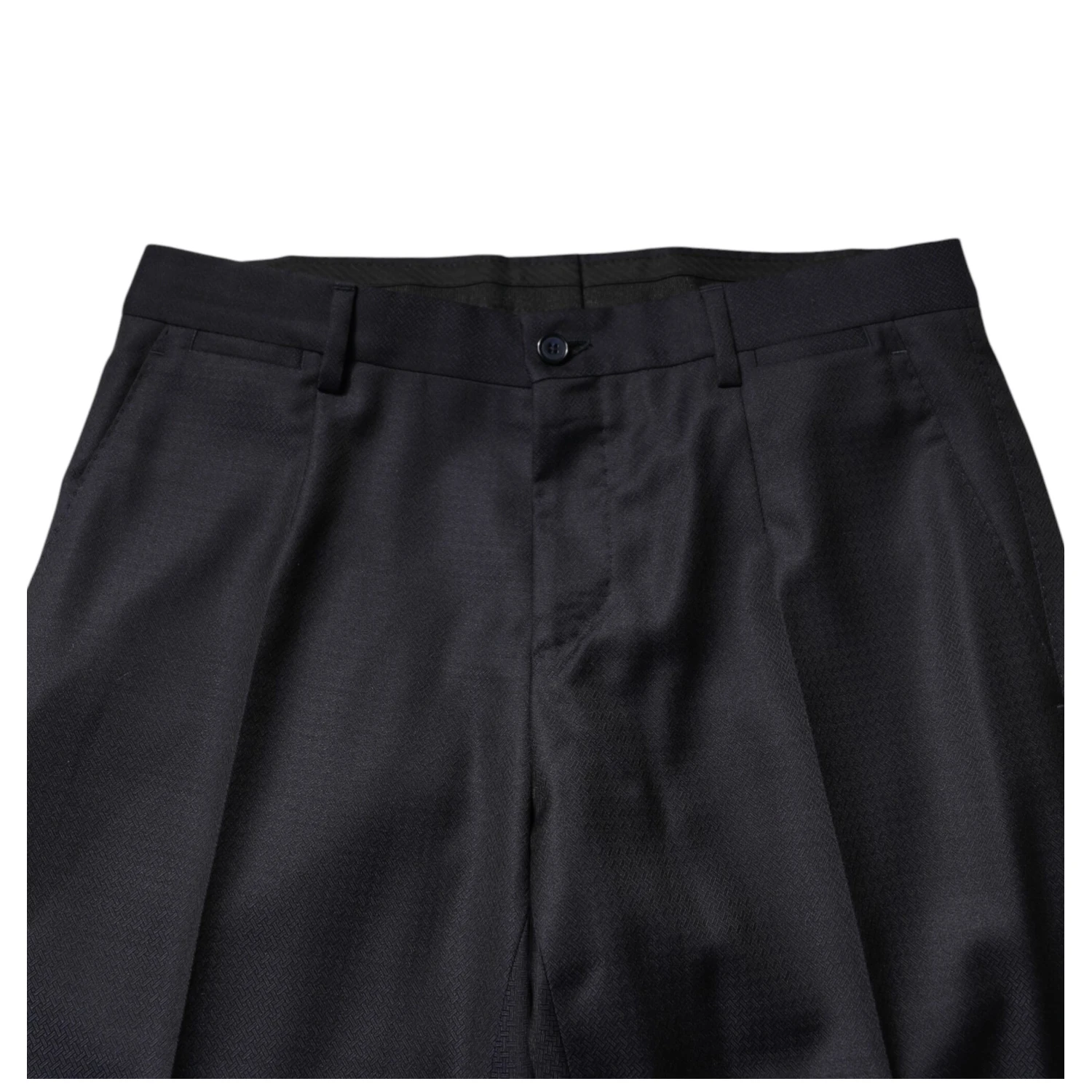 Black Wool Single Breasted Men 2 Piece Suit
