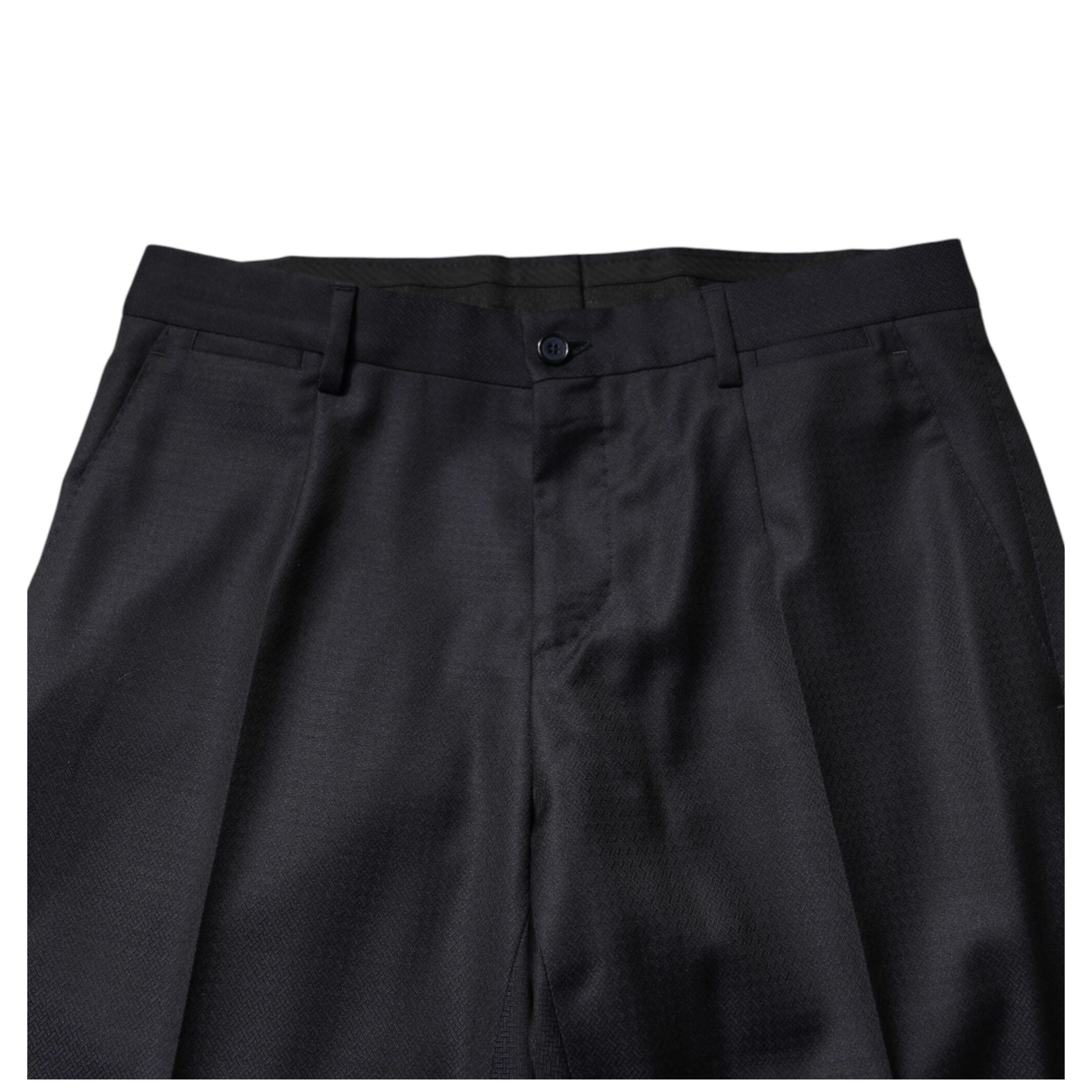 Black Wool Single Breasted Men 2 Piece Suit