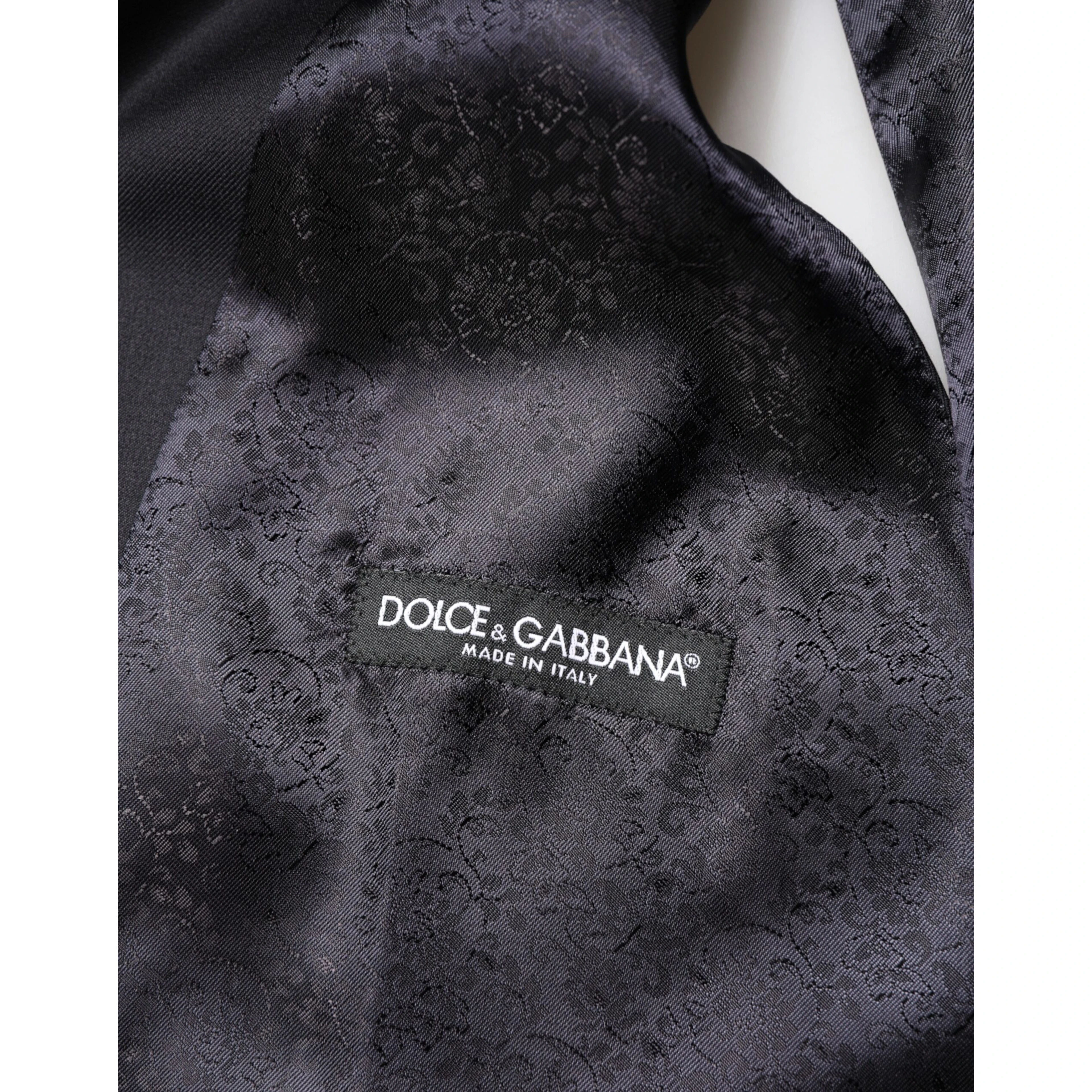 Black Wool Single Breasted 3 Piece Men Suit