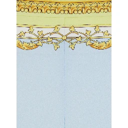 Blue Leggings with All-Over Geometric Print in Stretch Fabric Woman