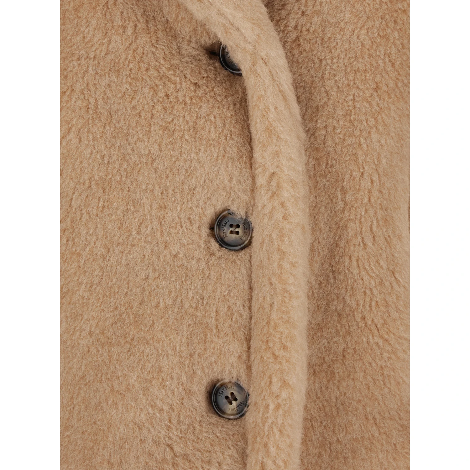 Corvino Beige Cape with Classic Lapels and Short Sleeves in Fur Woman
