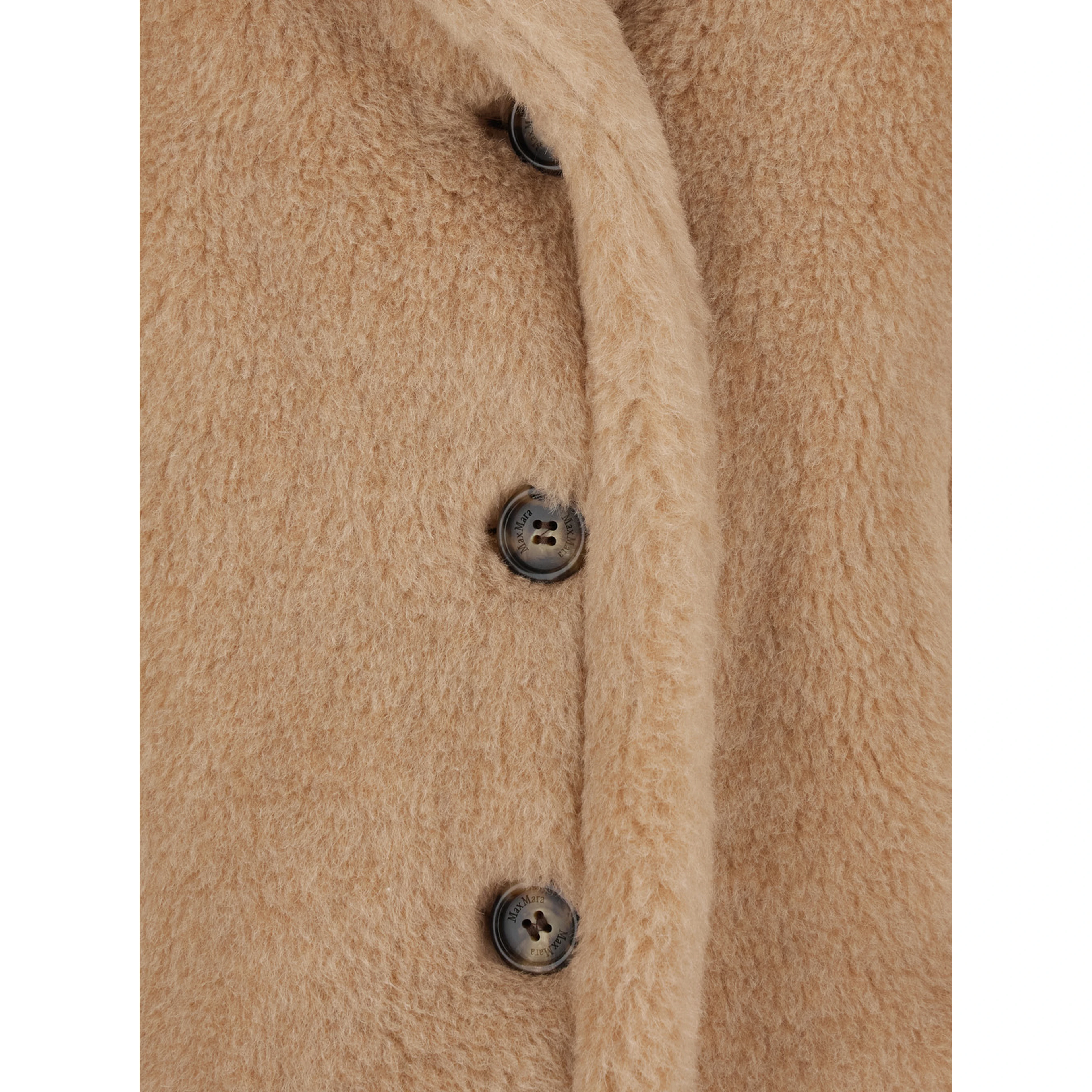 Corvino Beige Cape with Classic Lapels and Short Sleeves in Fur Woman