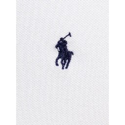 Long Sleeve White Polo Shirt in Piquet Polo Ralph Lauren Kids
