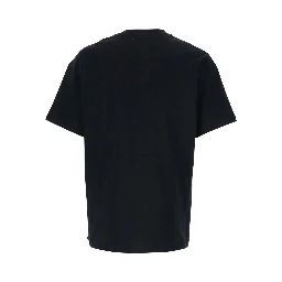 تيشيرت أسود برقبة دائرية مزين بشعار ماكسي في الأمام، مصنوع من القطن الرجالي