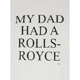 White T-shirt with Slogan Lettering on the front in Cotton Woman