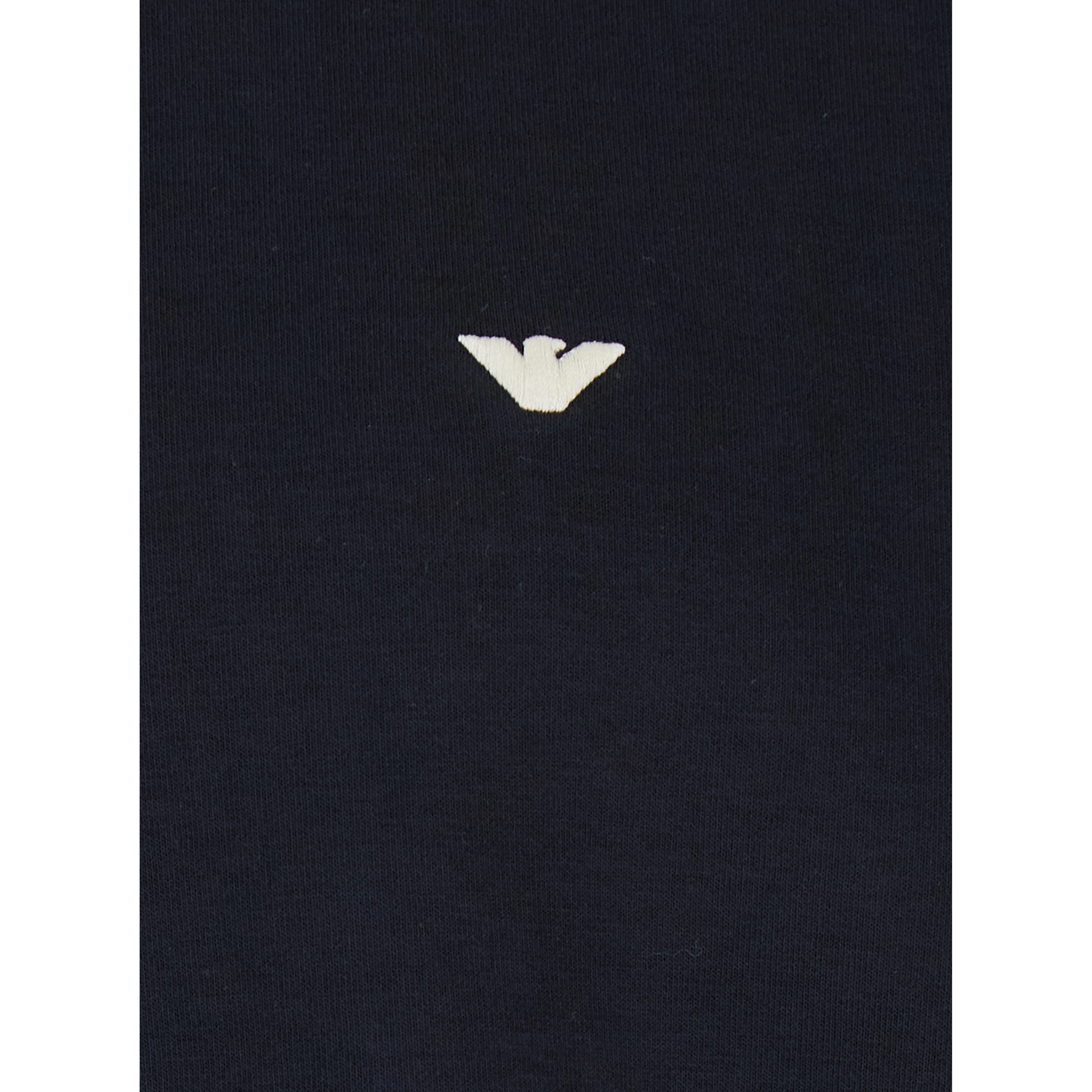 Blue Crewneck Sweatshirt with Logo Embroidery on the Front in Cotton Blend Man