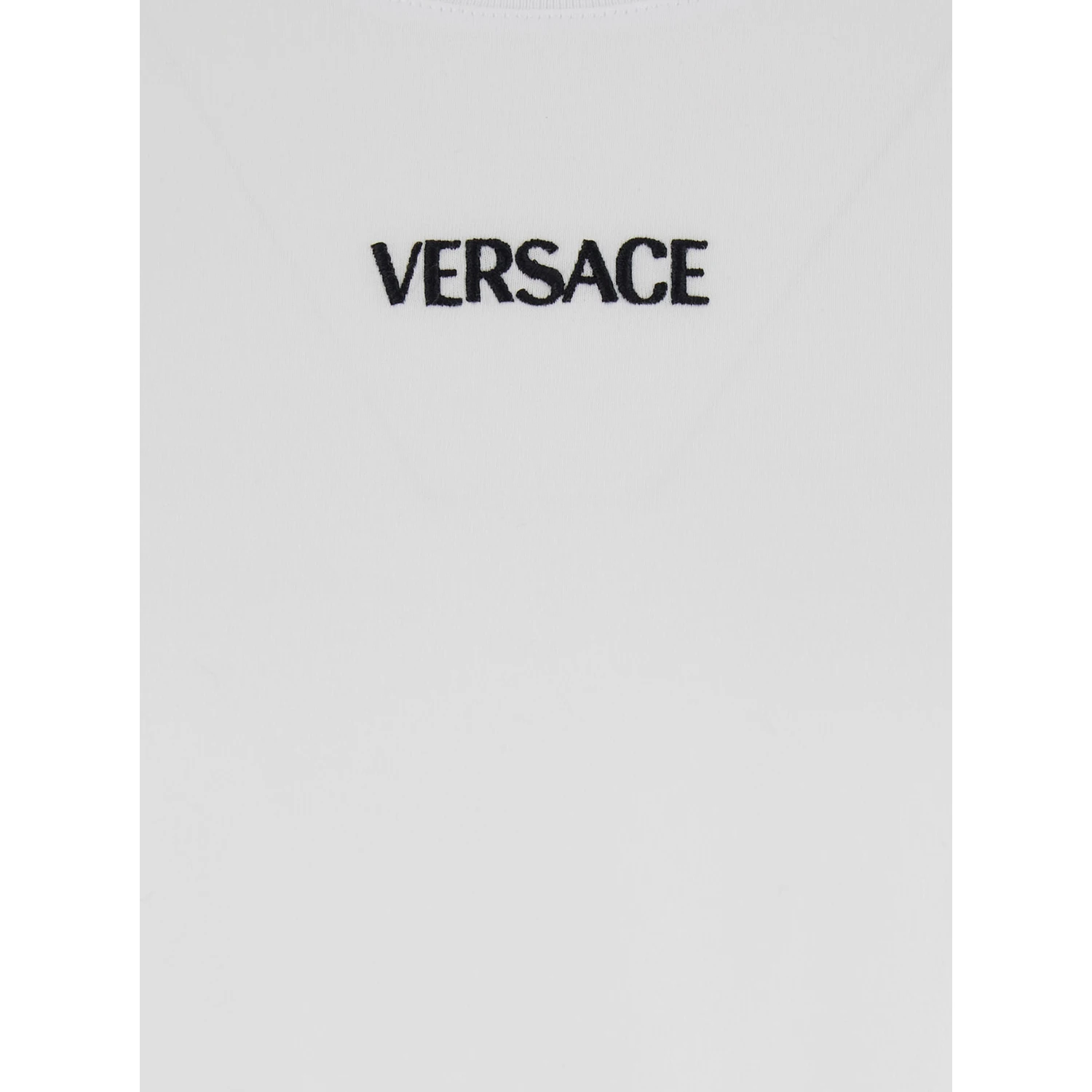 White T-Shirt with Lettering Logo on the Front in Cotton Man