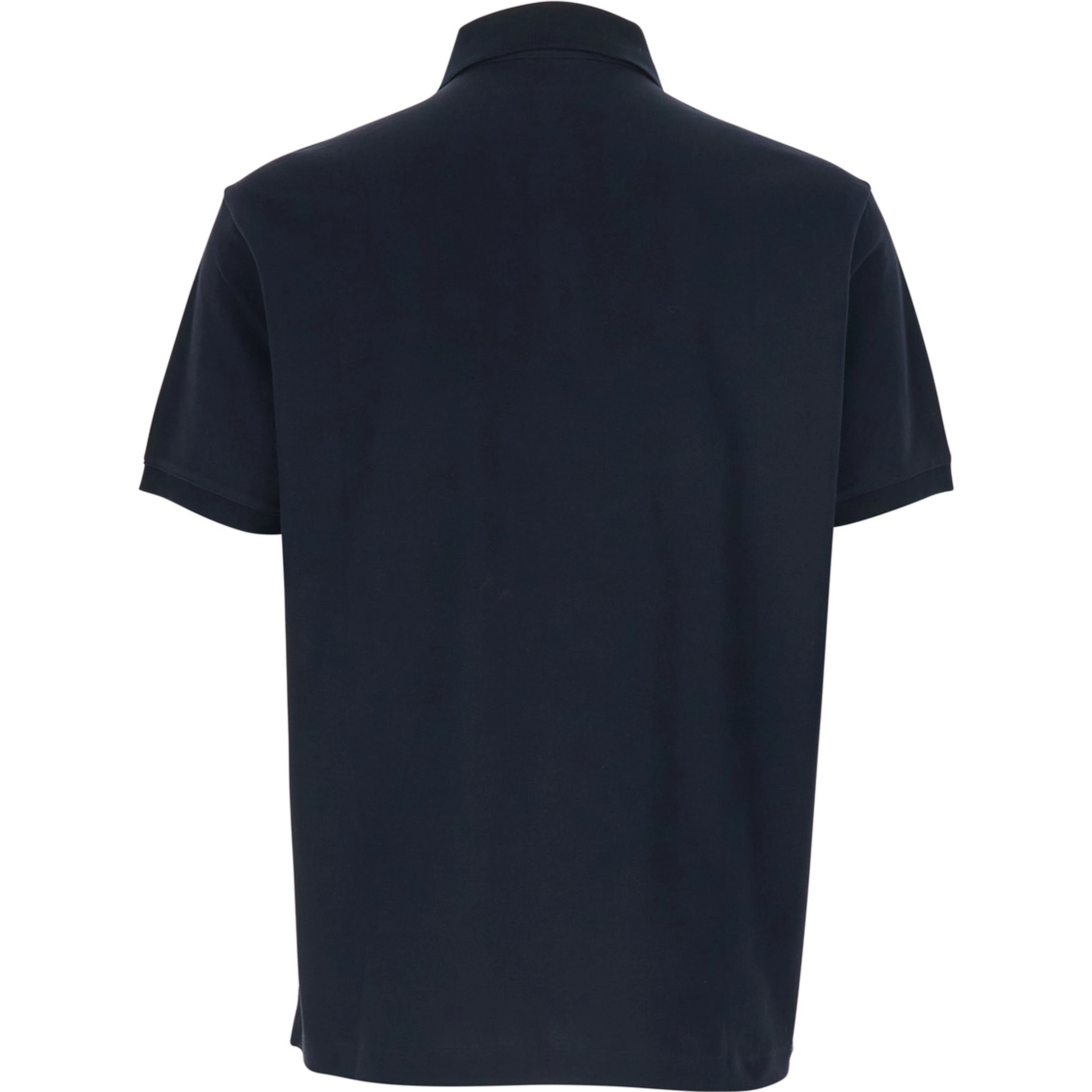 Blue Polo Shirt with Classic Collar and Logo Embroidery on the Front in Cotton Man