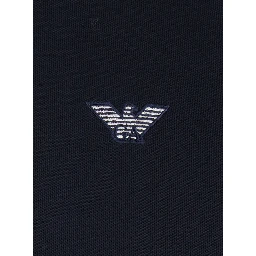 Blue Polo Shirt with Classic Collar and Logo Embroidery on the Front in Cotton Man