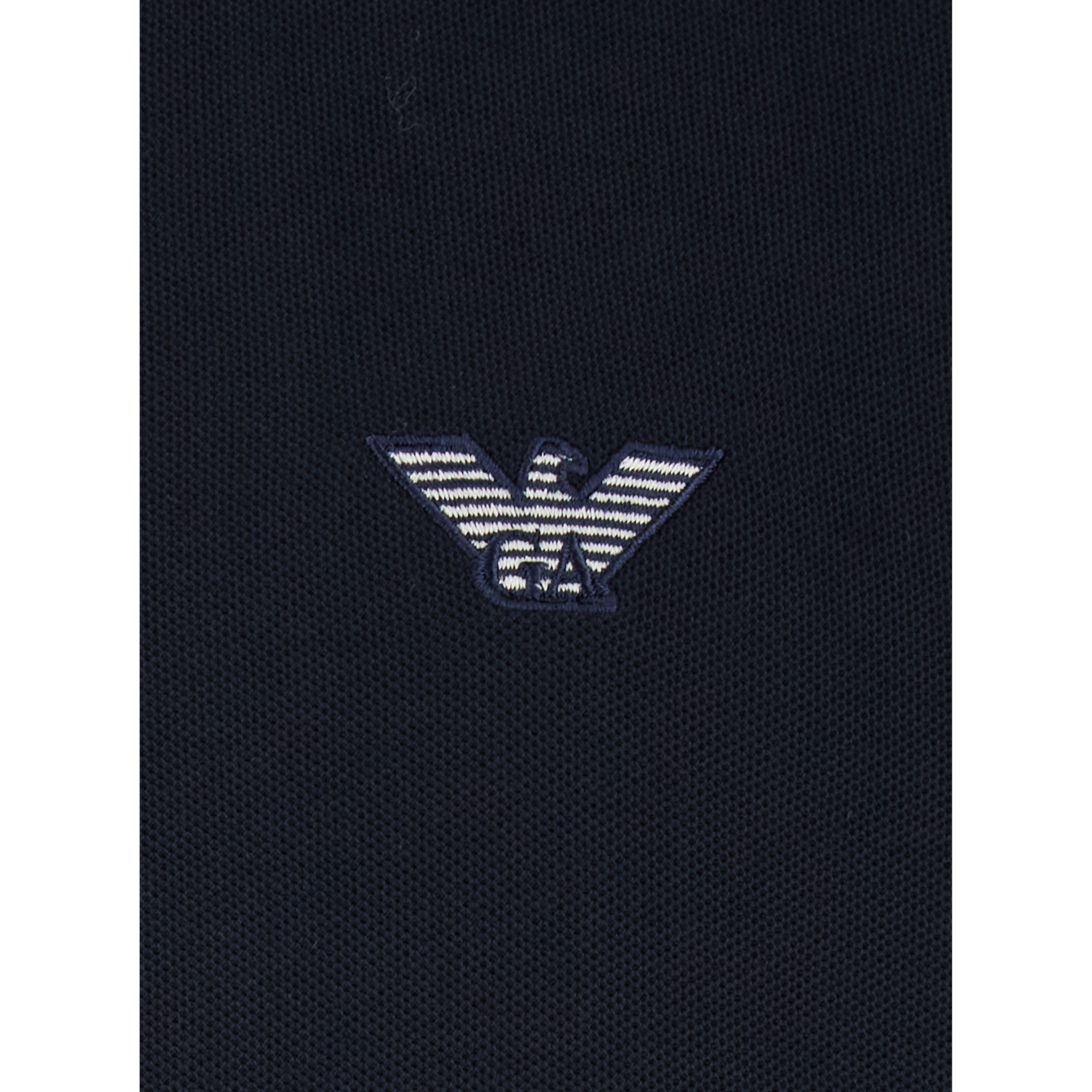 Blue Polo Shirt with Classic Collar and Logo Embroidery on the Front in Cotton Man