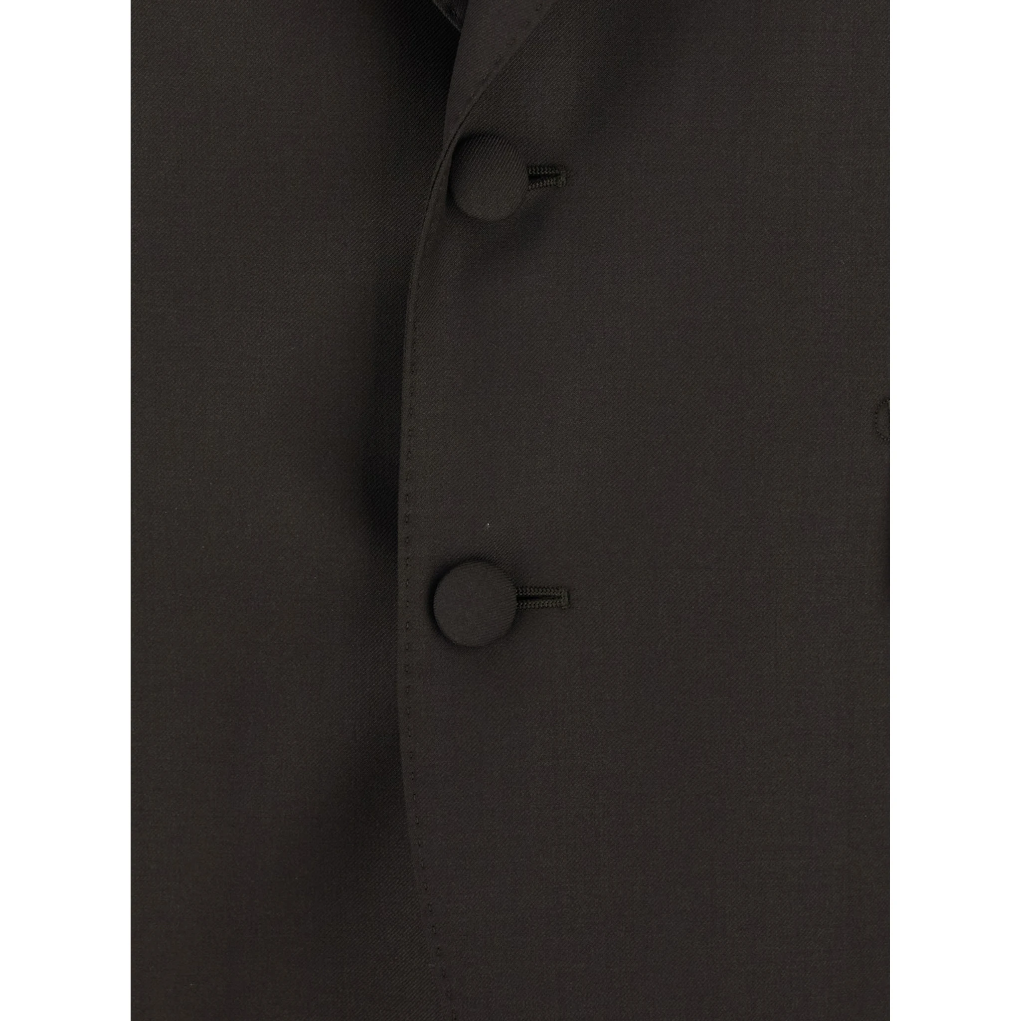 Brown Single-Breasted Jacket with Peak Revers in Wool Man