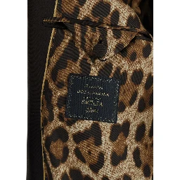 Brown Single-Breasted Jacket with Peak Revers in Wool Man