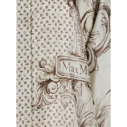 Gardo White Shirt with All-Over Geometric Print and Logo Lettering on the Front in Silk Woman