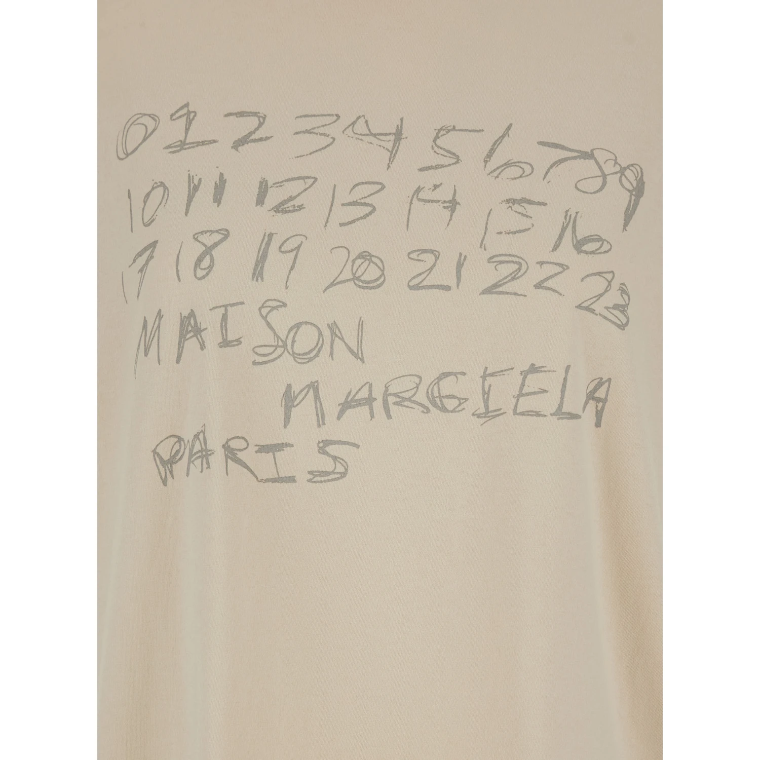 White Crewneck T-Shirt with Maxi Logo Print on the Front in Cotton Woman