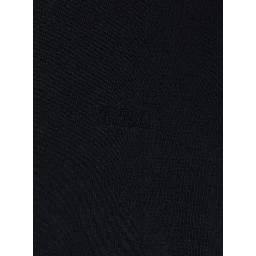 Black Crewneck T-Shirt with Contrasting Details in Cotton Man