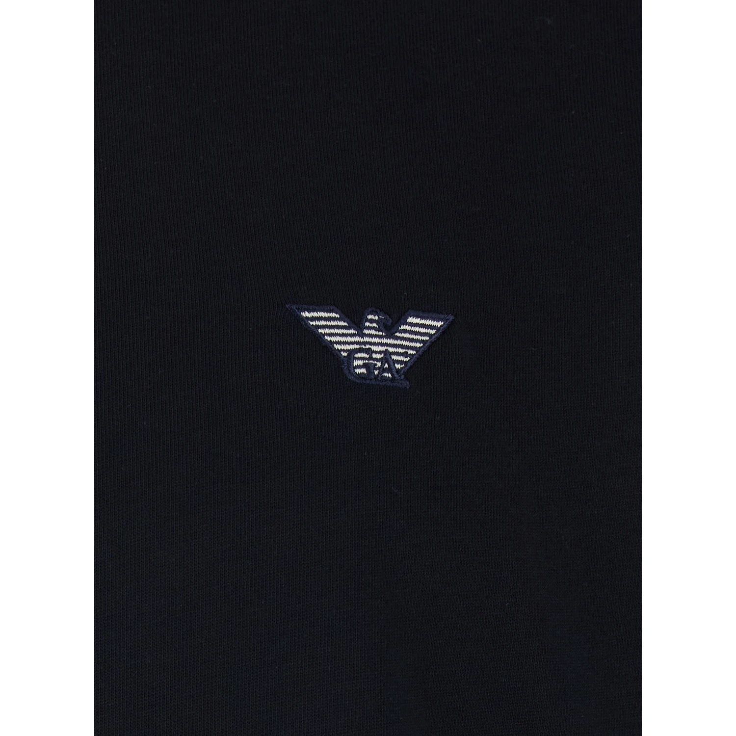 Blue Crewneck T-Shirt with Logo Embroidery on the Front in Cotton Man