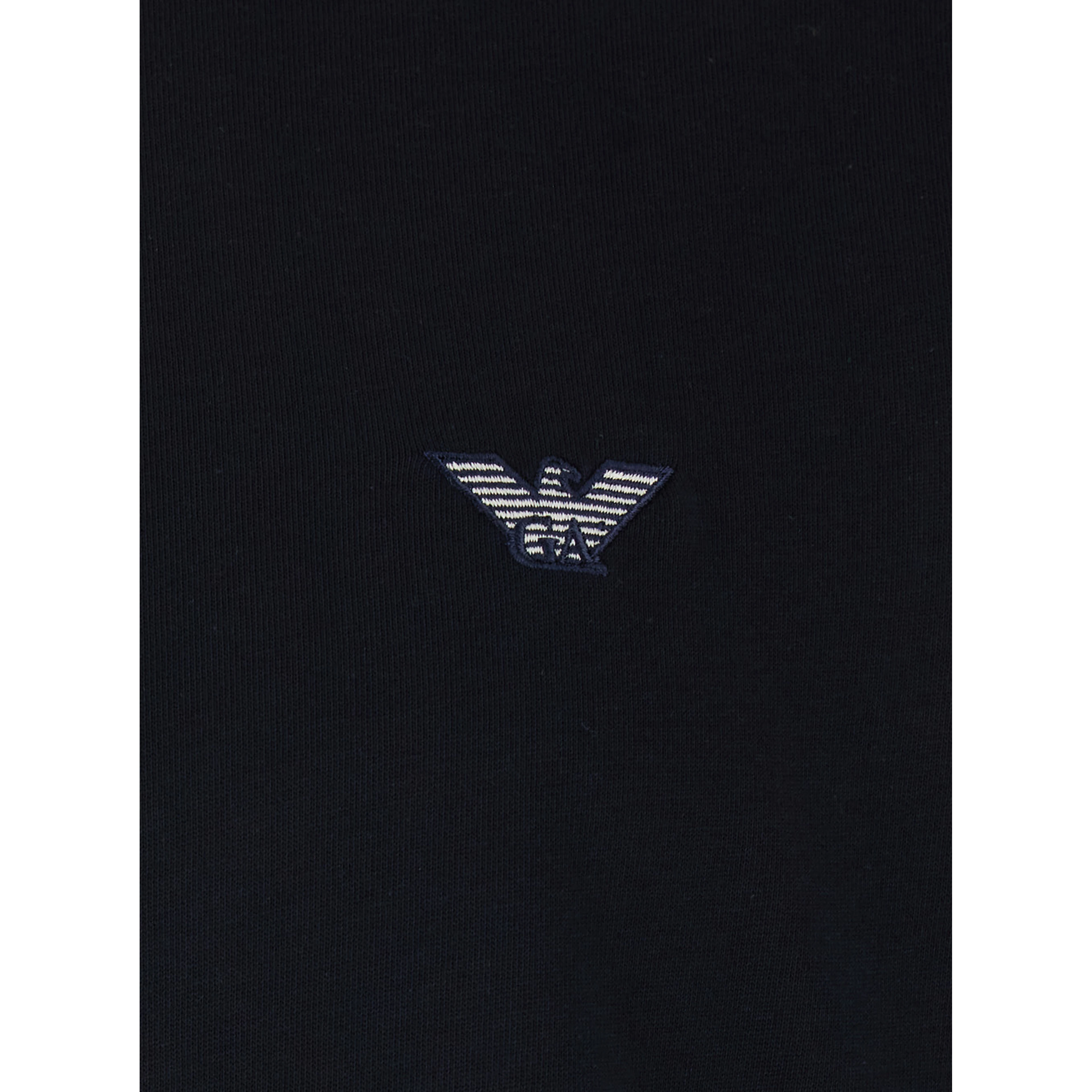 Blue Crewneck T-Shirt with Logo Embroidery on the Front in Cotton Man