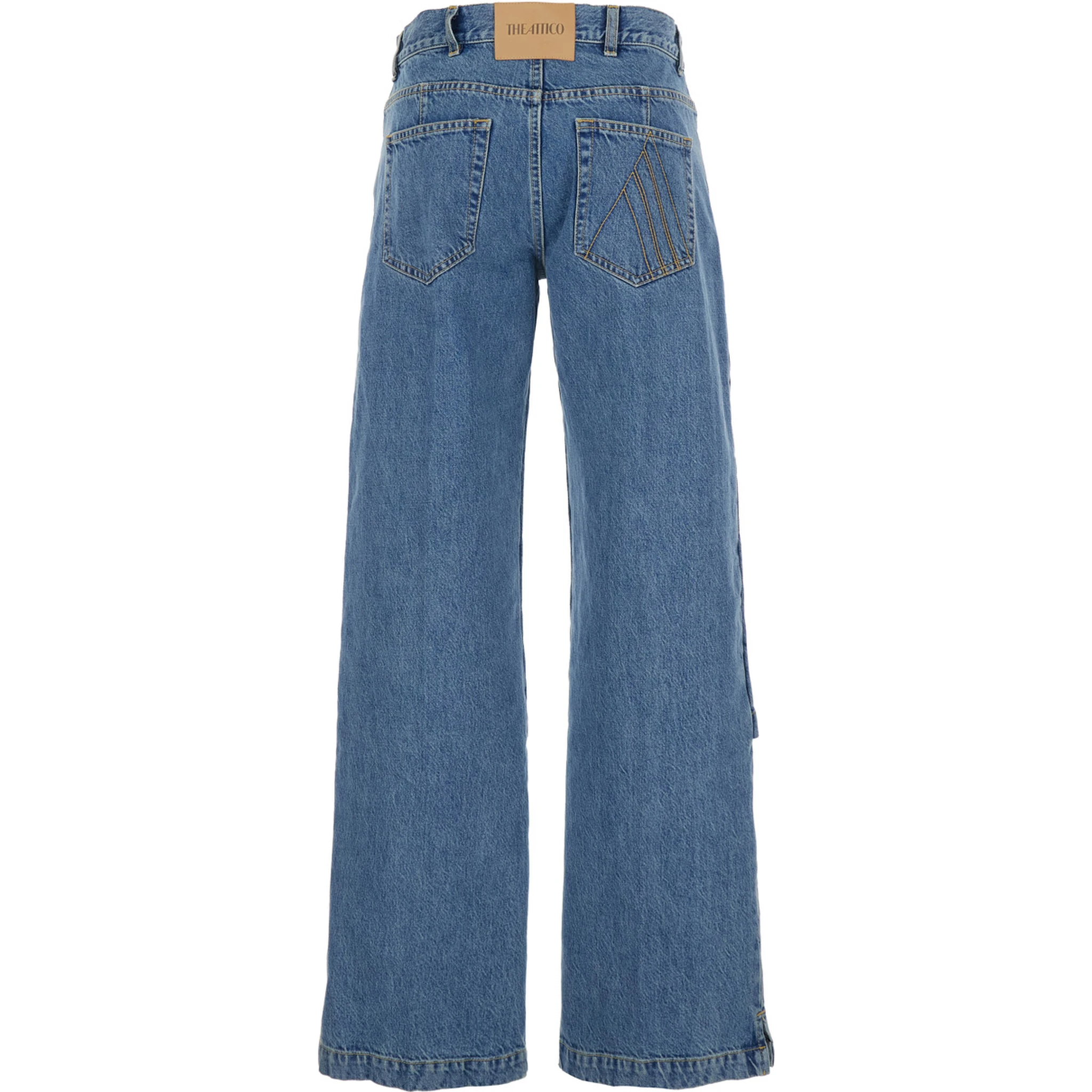 Blue Jeans with Logo Detail on the Pocket and Logo Patch on the Rear in Denim Woman