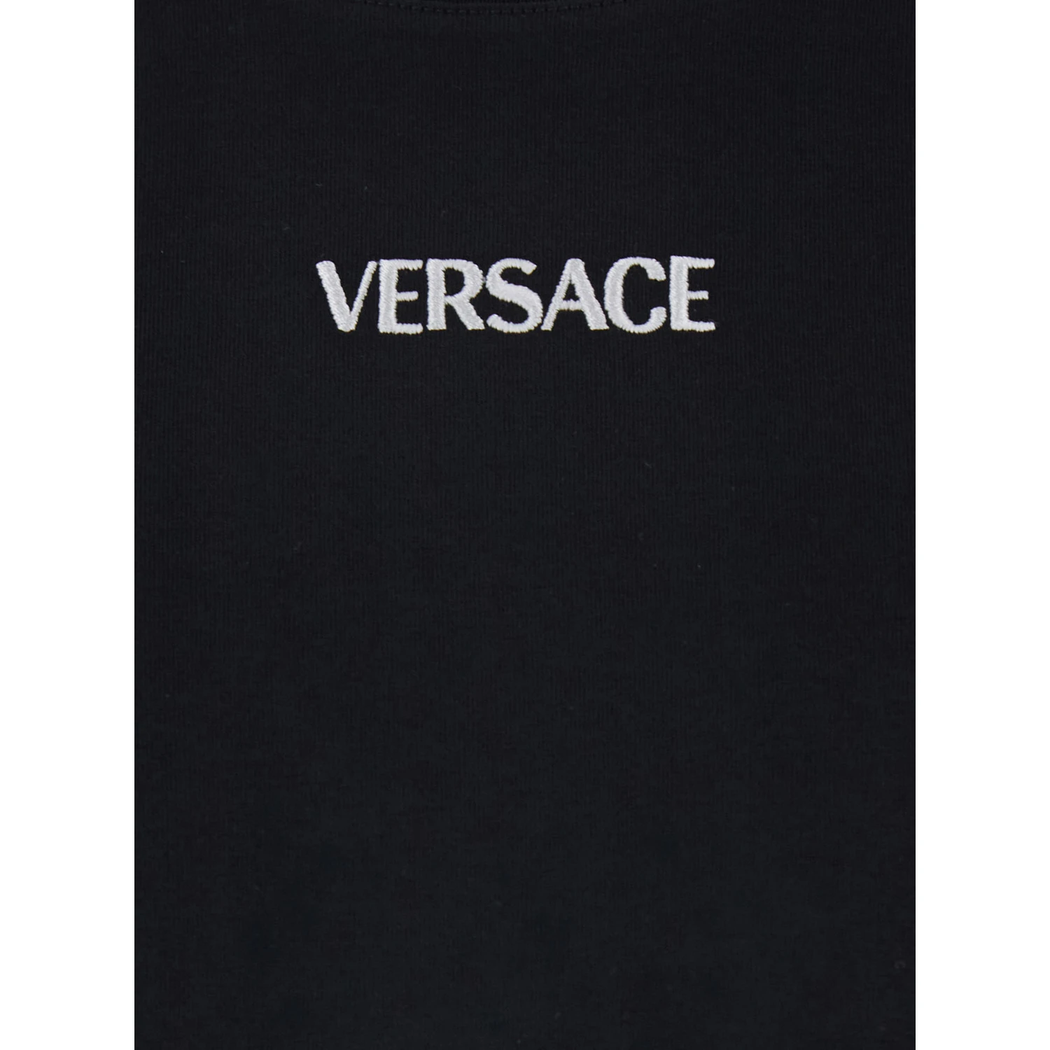 Black T-Shirt with Lettering Logo on the Front in Cotton Man