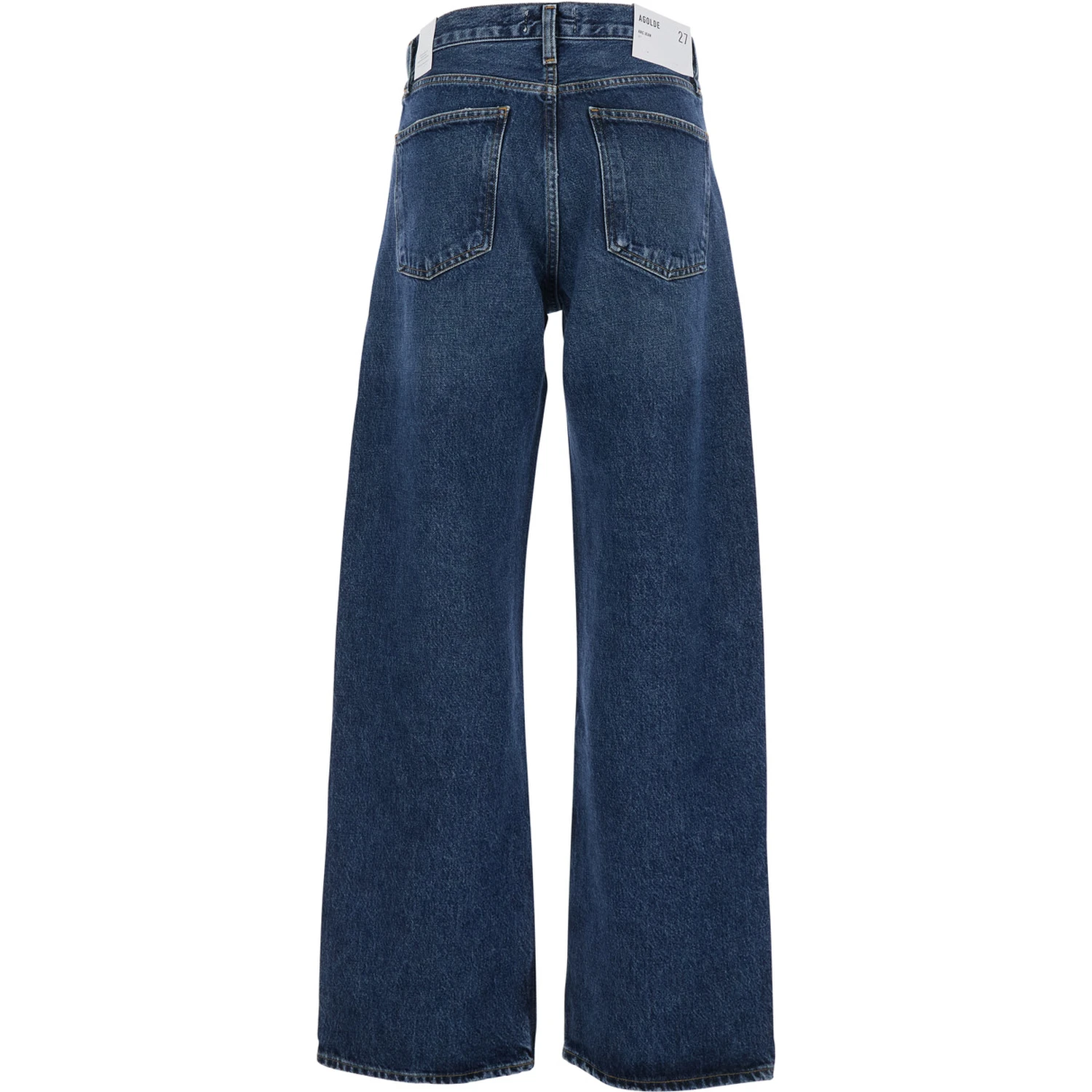 Arc Blue Jeans with Logo Patch on the Rear and Wide Leg in Denim Woman
