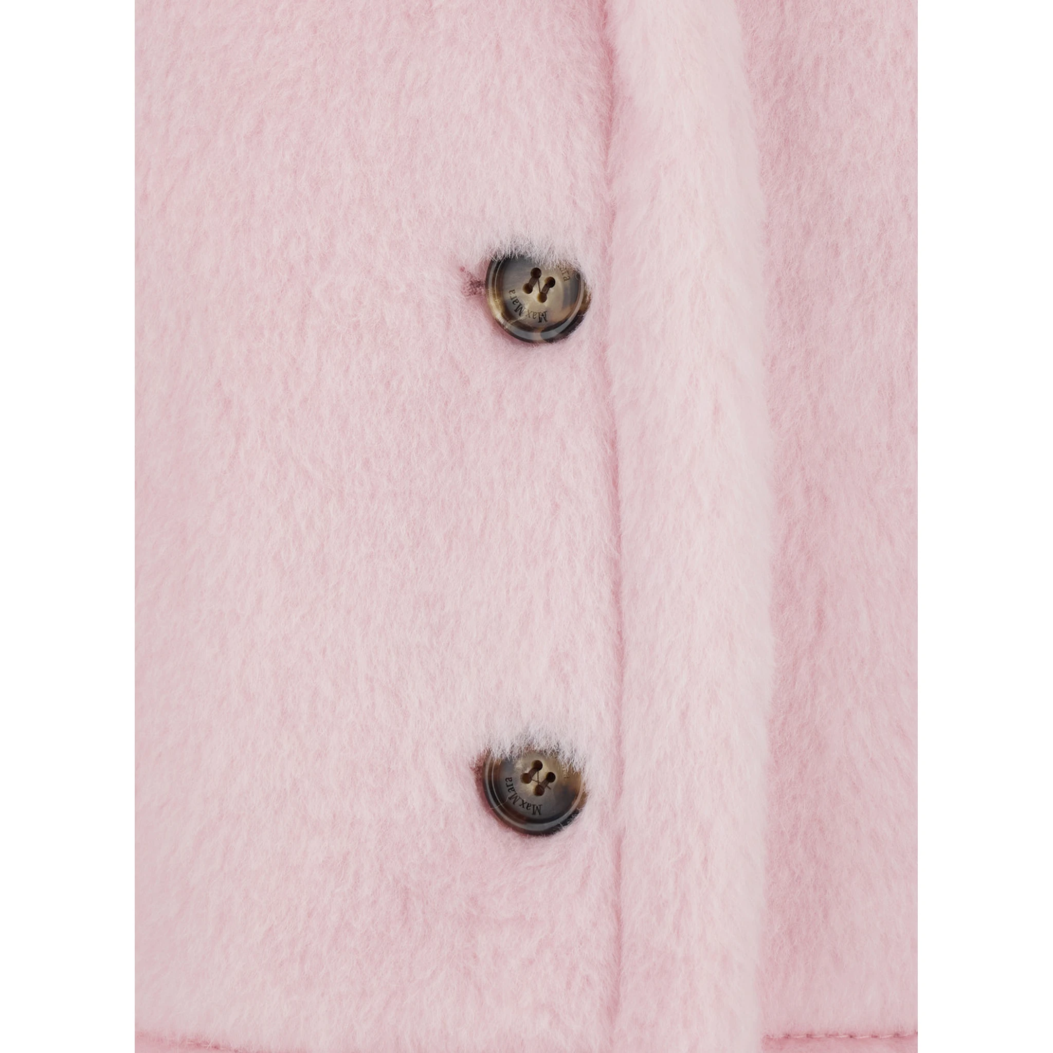 Corvino Pink Cape with Classic Lapels and Short Sleeves in Fur Woman
