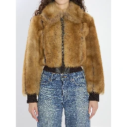Bomber jacket in shearling