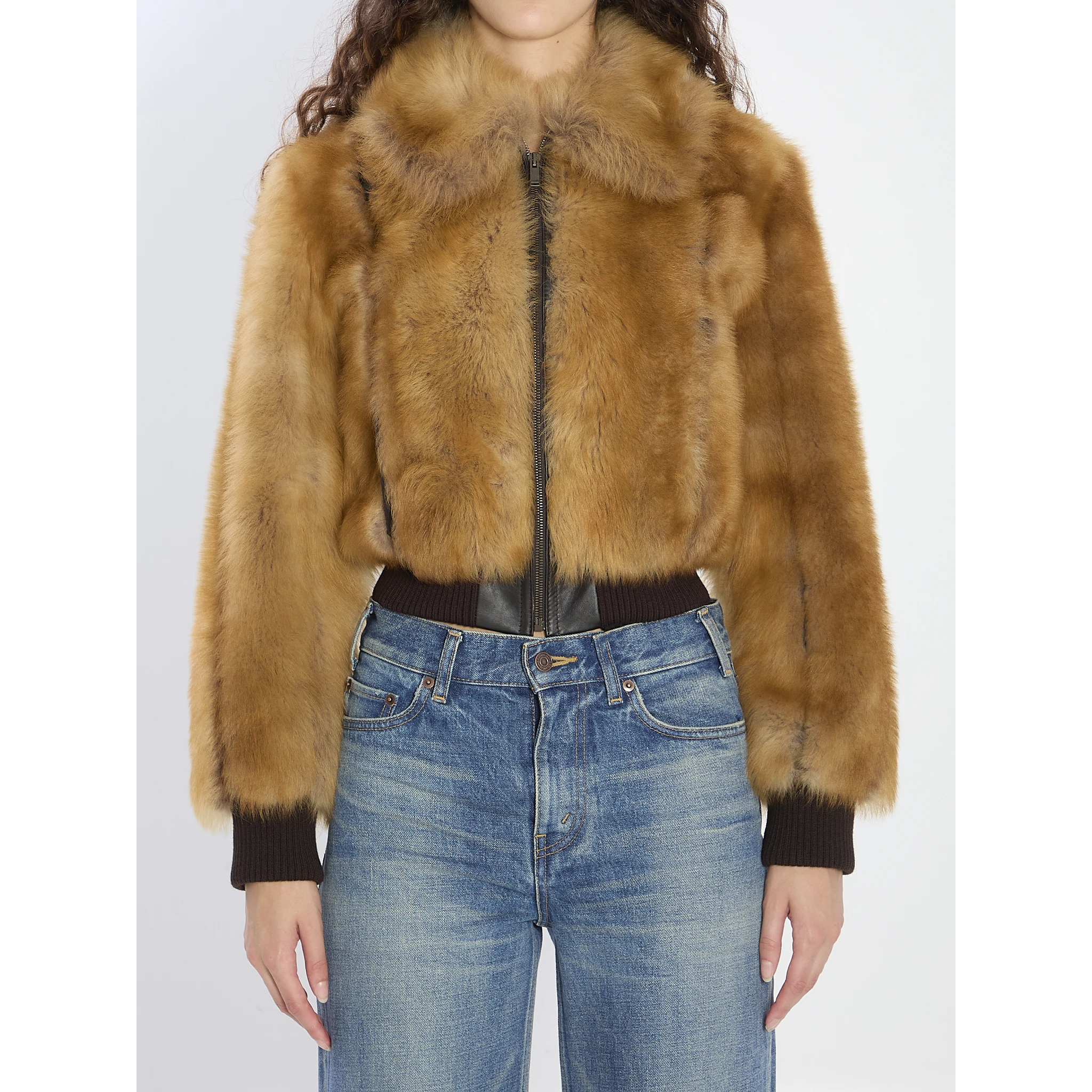 Bomber jacket in shearling