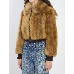 Bomber jacket in shearling