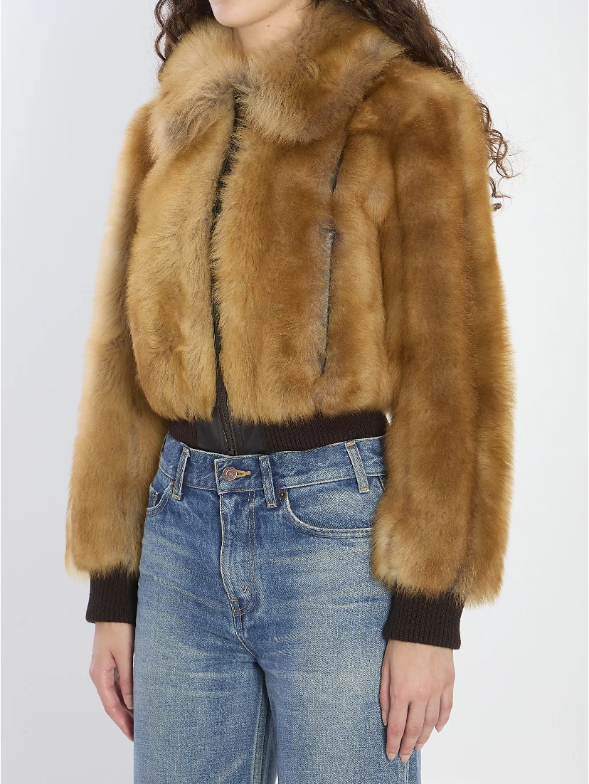 Bomber jacket in shearling