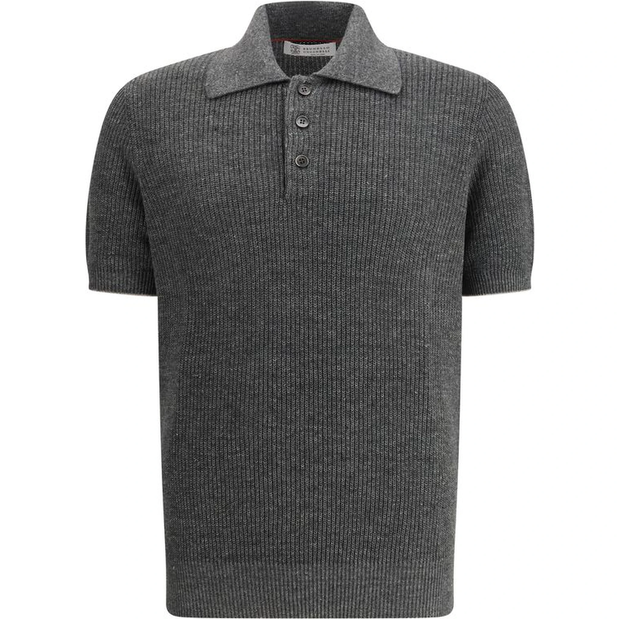 Gray Cotton Polo Shirt