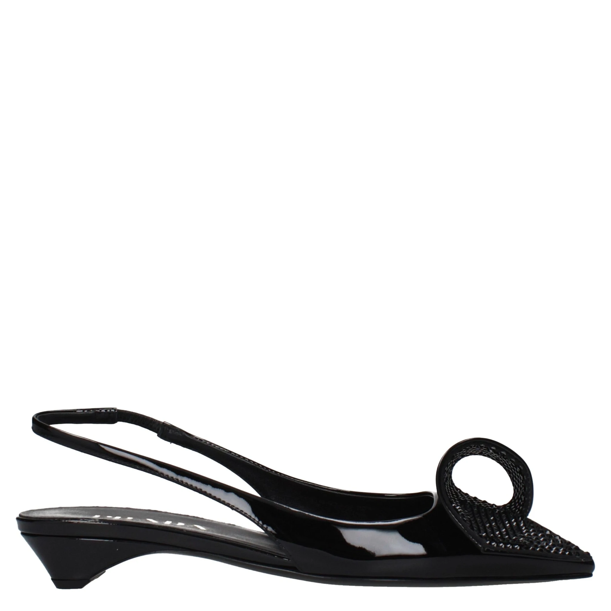 Black Leather Flat Sandals