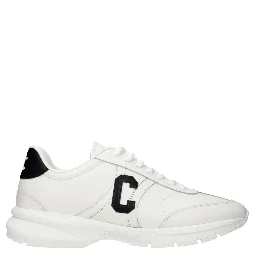 White Leather Athletic Sneakers