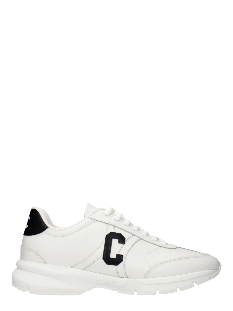 White Leather Athletic Sneakers