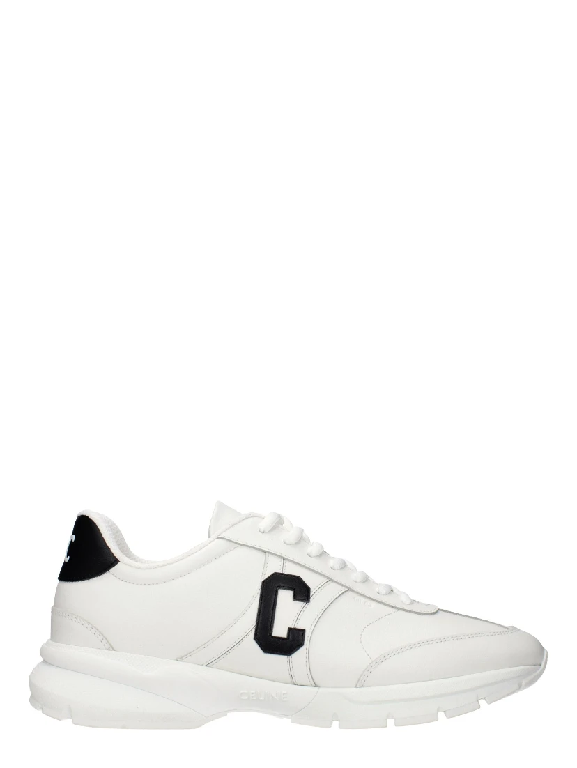 White Leather Athletic Sneakers