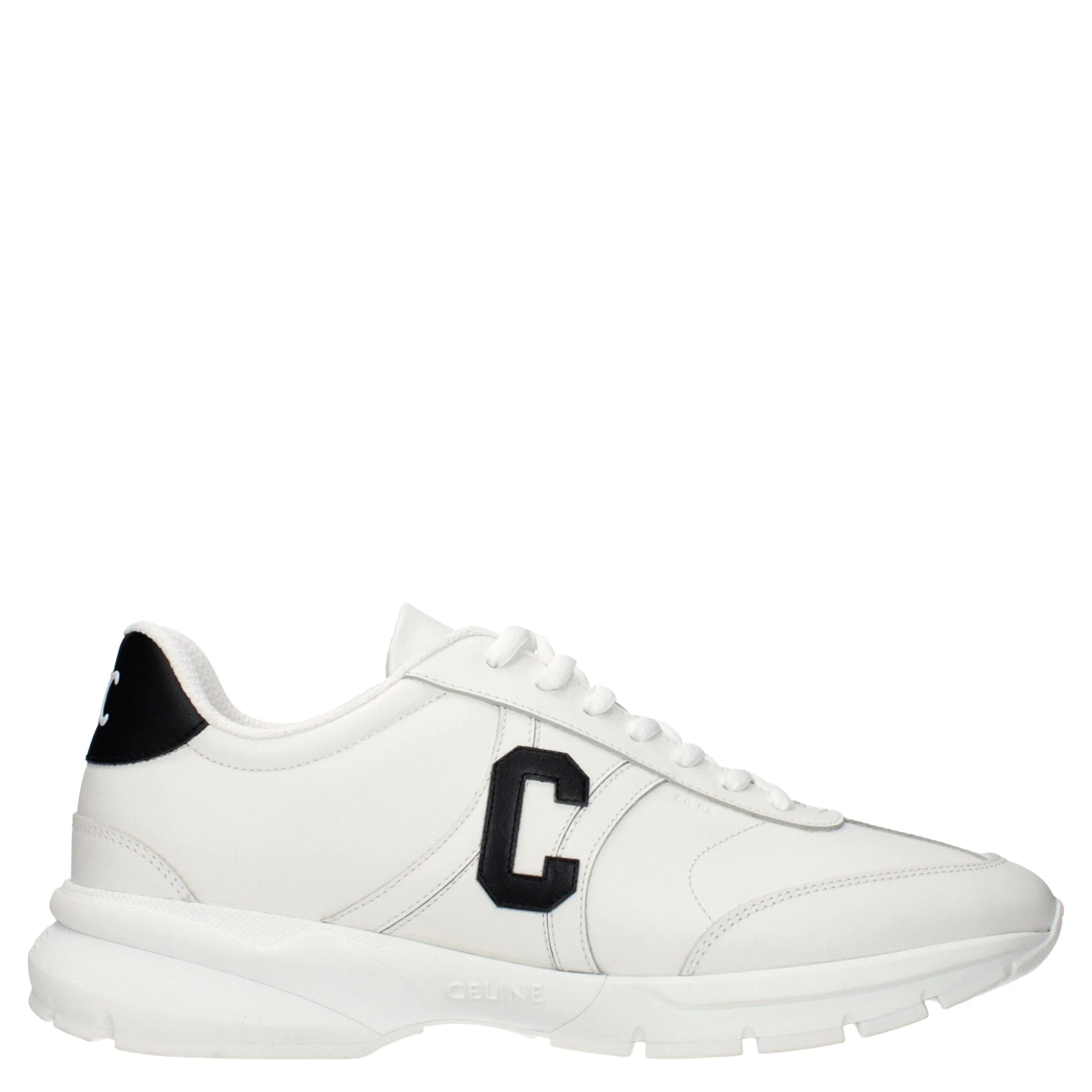 White Leather Athletic Sneakers