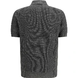 Gray Cotton Polo Shirt