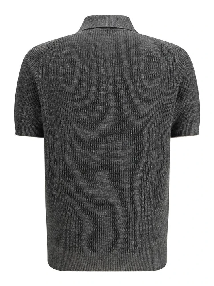 Gray Cotton Polo Shirt alternative